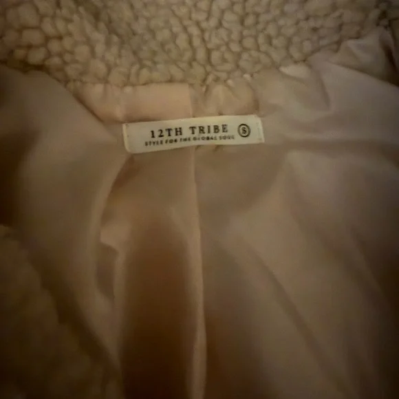 12th Tribe Mt. Kisco Beige Sherpa Jacket - Picture 3 of 7